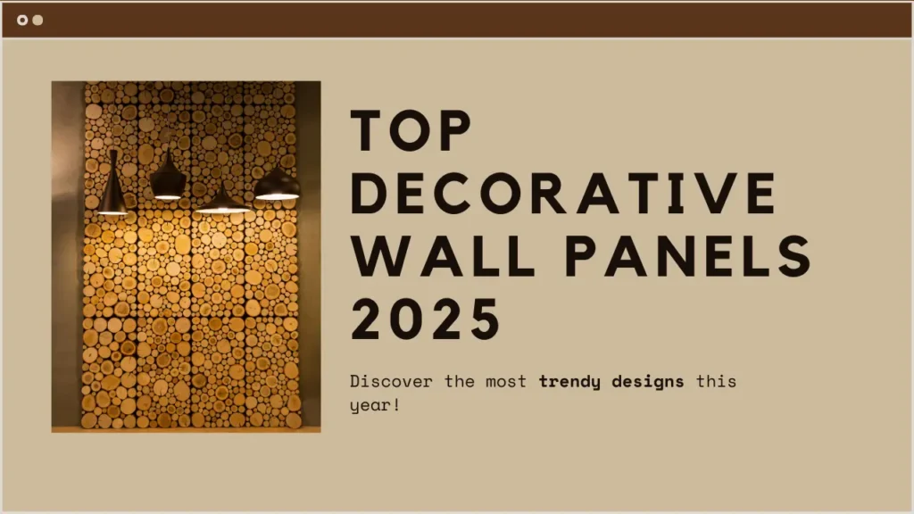 Most Popular Types of Decorative Wall Panels in 2025